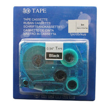 Brother TZE355 labeltape wit op zwart - Meerkleurig