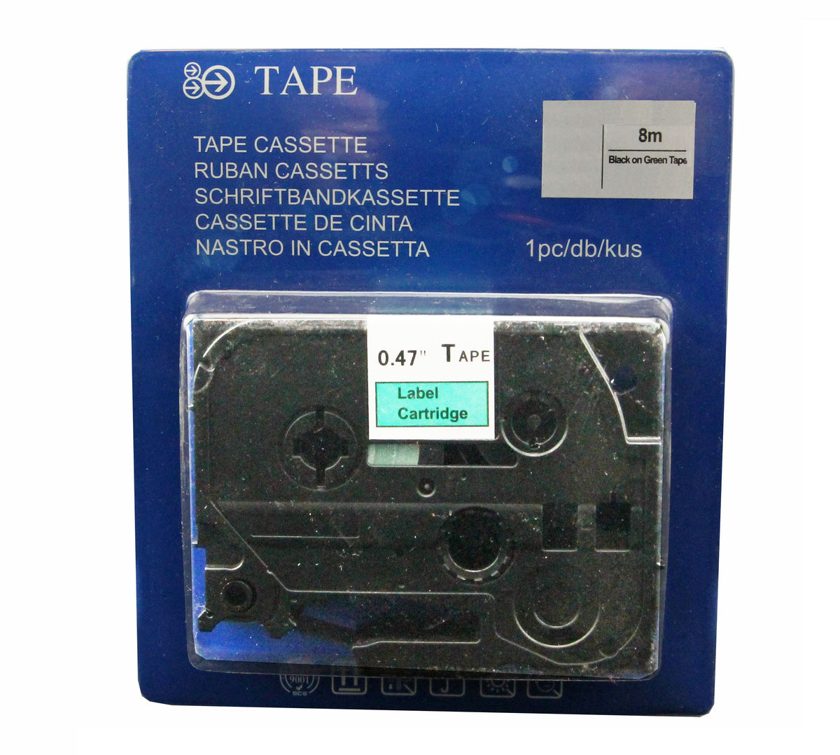Brother TZE731 labeltape groen - Meerkleurig