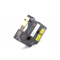 labels rol voor dymo 1805431 24mm x 5,5m zwart geel voor ilp219 rhino 6000 +