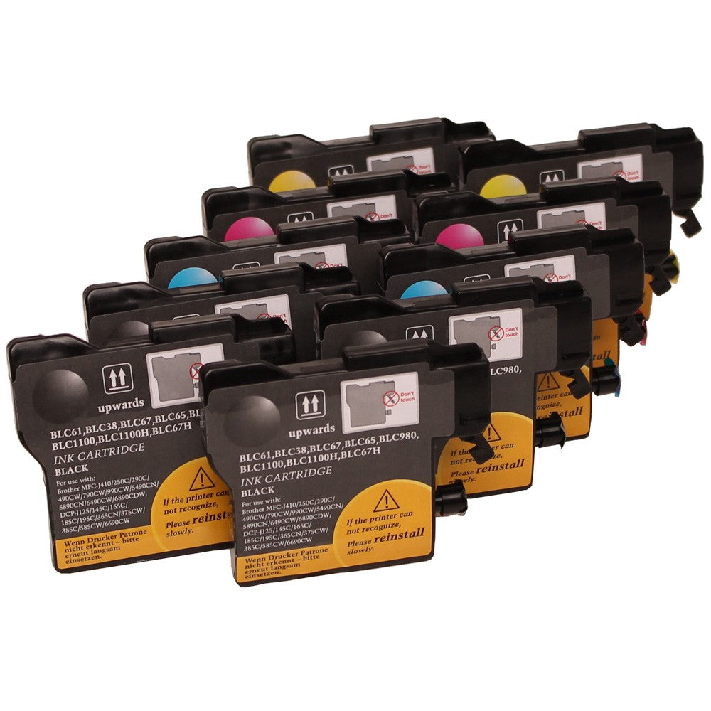 Brother LC980/LC1100 cartridge - 10-Pack Meerkleurig